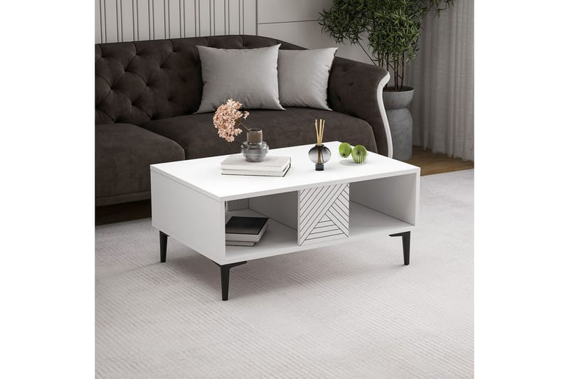 Botswana Soffbord 90 cm - Vit - Möbler - Vardagsrum - Soffbord & vardagsrumsbord - Soffbord