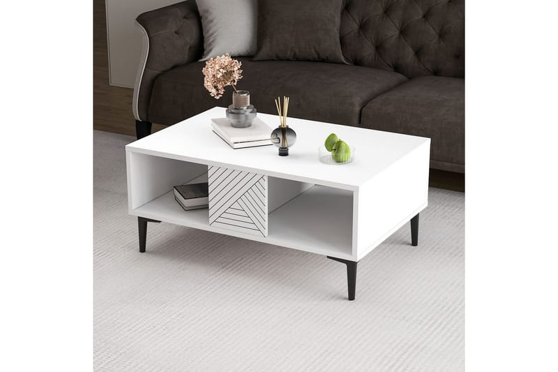 Botswana Soffbord 90 cm - Vit - Möbler - Vardagsrum - Soffbord & vardagsrumsbord - Soffbord