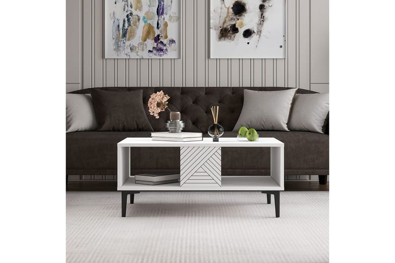 Botswana Soffbord 90 cm - Vit - Möbler - Vardagsrum - Soffbord & vardagsrumsbord - Soffbord