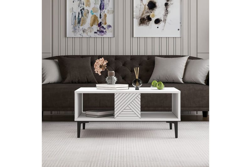 Botswana Soffbord 90 cm - Vit - Möbler - Vardagsrum - Soffbord & vardagsrumsbord - Soffbord