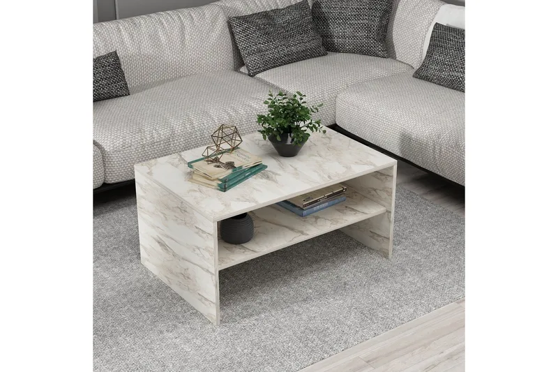 Bozdogan Soffbord 90 cm - Vit - Möbler - Vardagsrum - Soffbord & vardagsrumsbord - Soffbord