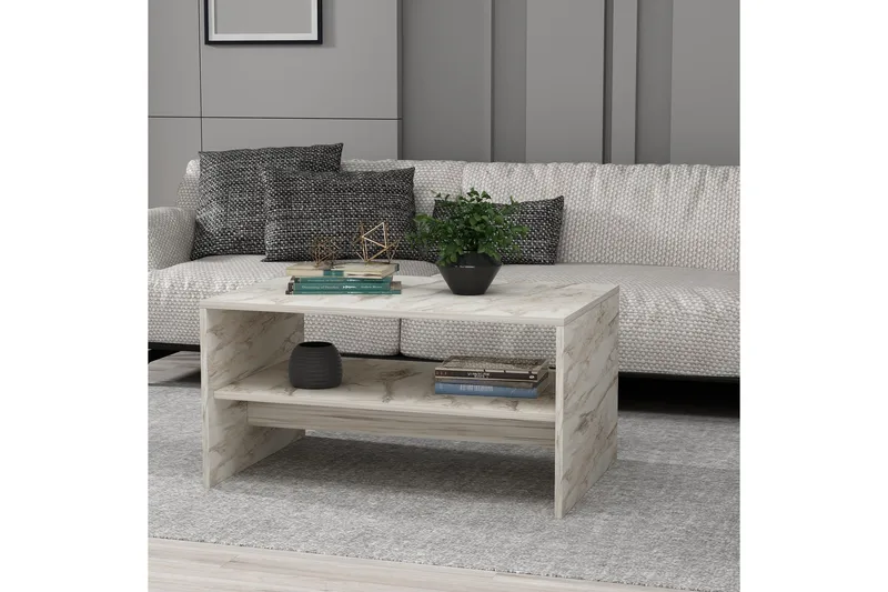 Bozdogan Soffbord 90 cm - Vit - Möbler - Vardagsrum - Soffbord & vardagsrumsbord - Soffbord