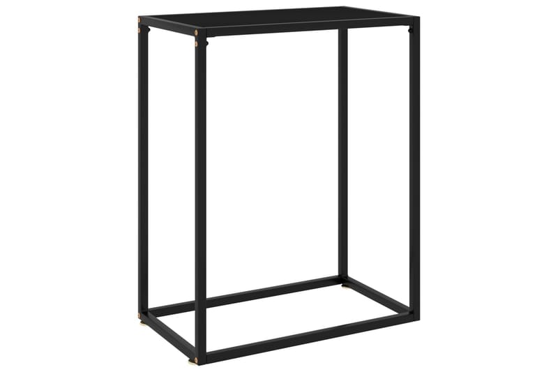 Avlastningsbord svart 60x35x75 cm härdat glas - Svart - Möbler - Hall & entré - Hallbord