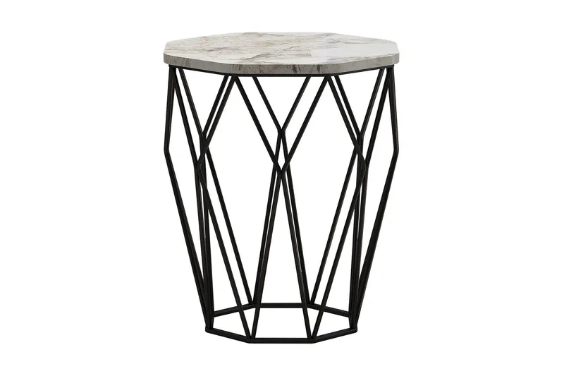 Bojana Sidobord Runt 46 cm, Grå/Svart