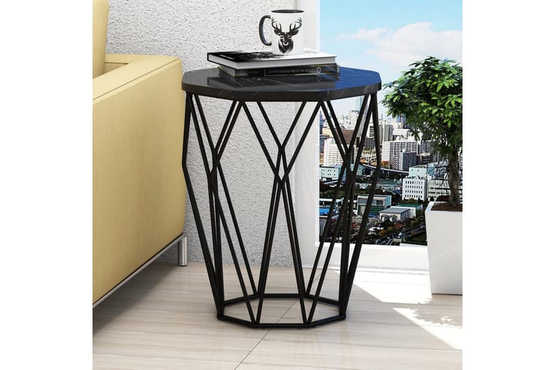 Bojana Sidobord Runt 46 cm - Svart - Möbler - Vardagsrum - Soffbord & vardagsrumsbord - Brickbord