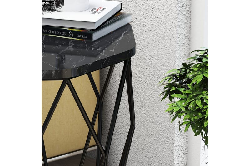 Bojana Sidobord Runt 46 cm - Svart - Möbler - Vardagsrum - Soffbord & vardagsrumsbord - Brickbord