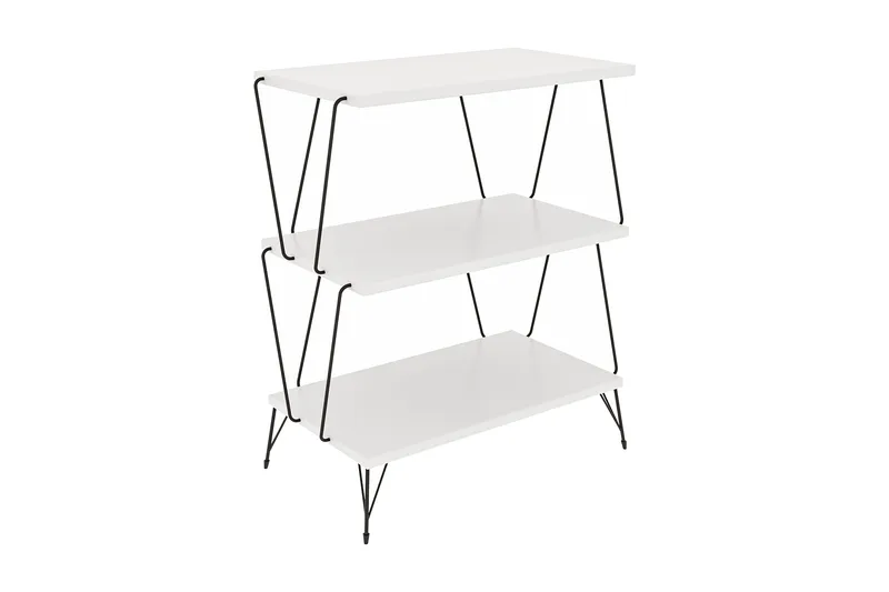 Igazz Sidobord 48 cm, Vit/Svart