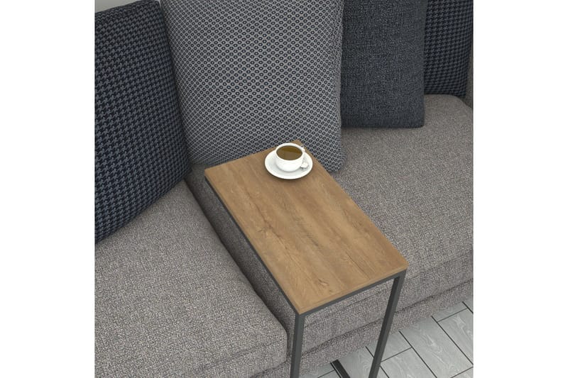 Maddeson Sidobord 46 cm - Mörk Natur/Svart - Möbler - Vardagsrum - Soffbord & vardagsrumsbord - Brickbord