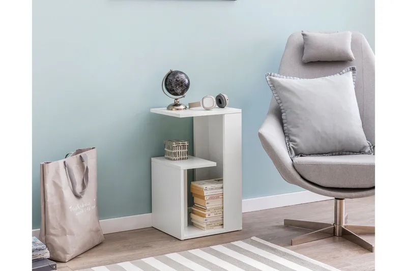 Melindy Sidobord 35 cm - Vit - Möbler - Vardagsrum - Soffbord & vardagsrumsbord - Brickbord