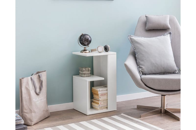Melindy Sidobord 35 cm - Vit - Möbler - Vardagsrum - Soffbord & vardagsrumsbord - Brickbord