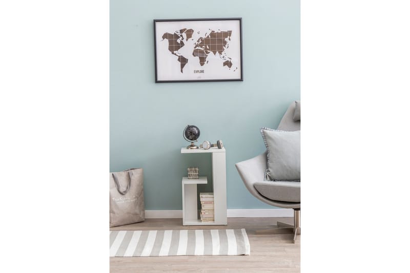 Melindy Sidobord 35 cm - Vit - Möbler - Vardagsrum - Soffbord & vardagsrumsbord - Brickbord