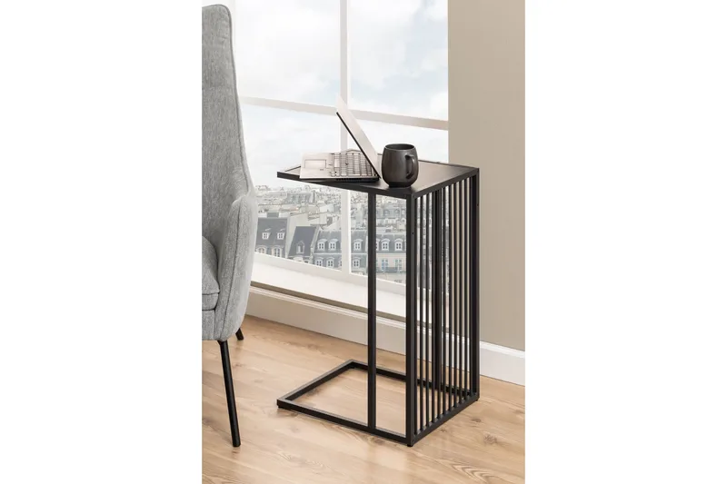 Saklani Sidobord 35x35 cm - Svart - Möbler - Vardagsrum - Soffbord & vardagsrumsbord - Brickbord