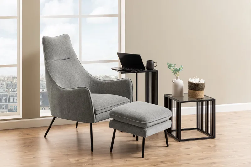 Saklani Sidobord 35x35 cm - Svart - Möbler - Vardagsrum - Soffbord & vardagsrumsbord - Brickbord