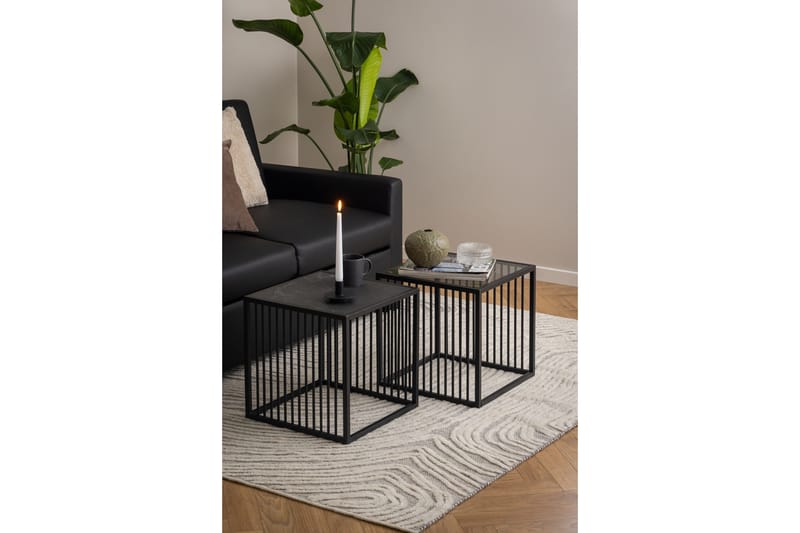 Saklani Sidobord 40x40 cm - Grå - Möbler - Vardagsrum - Soffbord & vardagsrumsbord - Brickbord