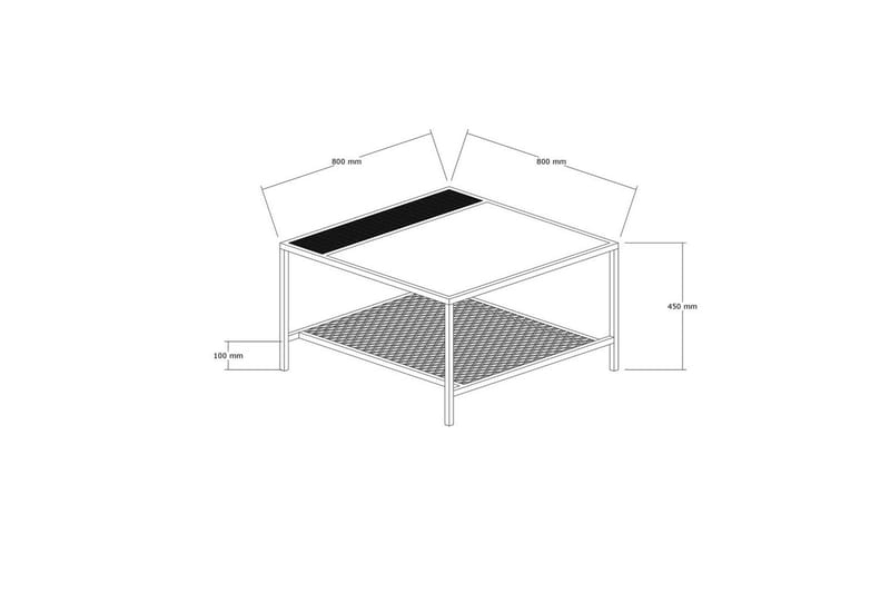 Brightmere Soffbord 80 cm - Brun/Svart - Möbler - Vardagsrum - Soffbord & vardagsrumsbord - Soffbord