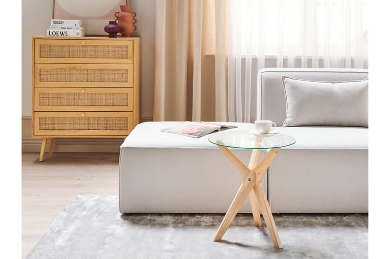 Brion Sidobord 45 cm - Transparent/Ljust trä - Möbler - Vardagsrum - Soffbord & vardagsrumsbord - Brickbord