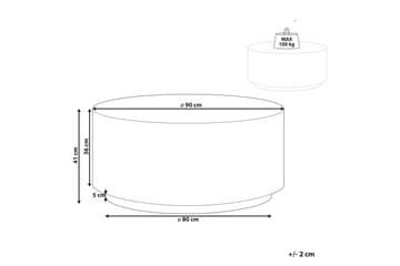 Bruder Soffbord 90 cm Rund Rund - Vit - Möbler - Vardagsrum - Soffbord & vardagsrumsbord - Soffbord