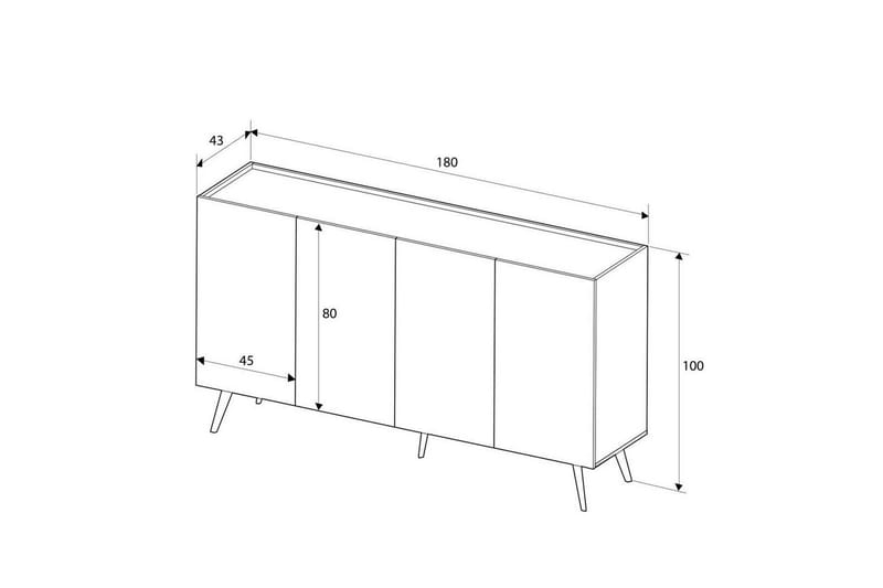 Bulskoll Konsollbord 180 cm - Mediumfärgat trä - Möbler - Vardagsrum - Soffbord & vardagsrumsbord - Avlastningsbord & konsolbord