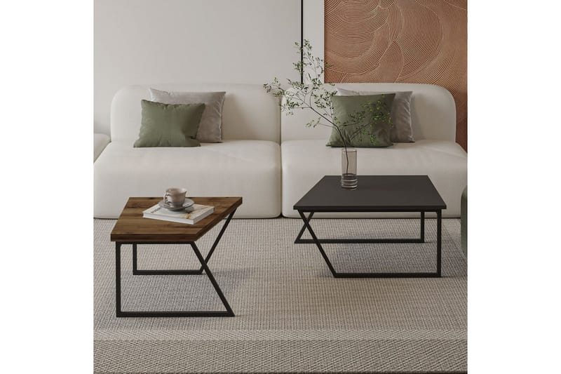 Bulskoll Soffbord 120 cm - Antracit/Valnöt - Möbler - Vardagsrum - Soffbord & vardagsrumsbord - Soffbord
