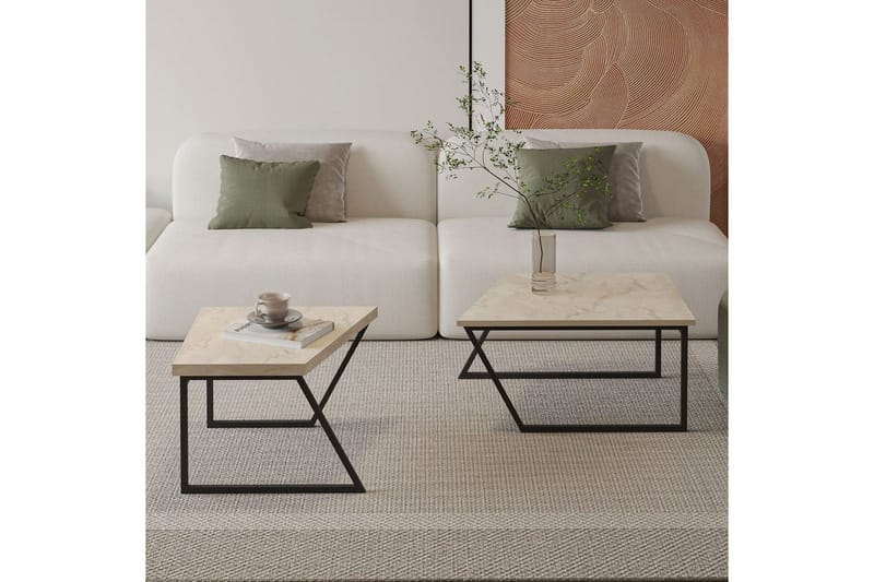 Bulskoll Soffbord 120 cm - Travertine - Möbler - Vardagsrum - Soffbord & vardagsrumsbord - Satsbord