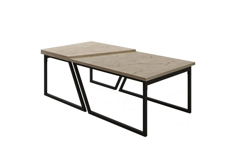 Bulskoll Soffbord 120 cm - Travertine - Möbler - Vardagsrum - Soffbord & vardagsrumsbord - Satsbord