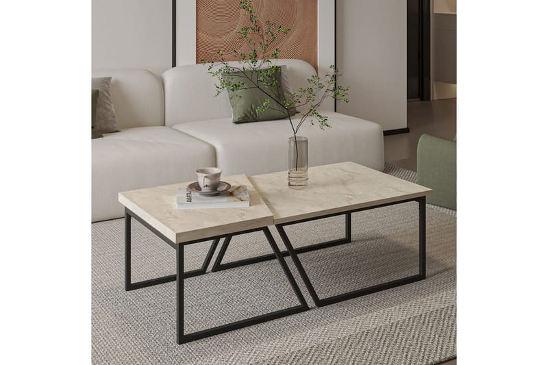 Bulskoll Soffbord 120 cm - Travertine - Möbler - Vardagsrum - Soffbord & vardagsrumsbord - Satsbord