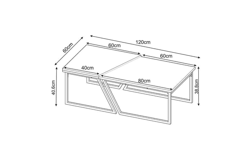 Bulskoll Soffbord 120 cm - Vit - Möbler - Vardagsrum - Soffbord & vardagsrumsbord - Soffbord