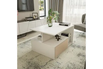 Bulvari Soffbord 90 cm - Beige/Vit - Möbler - Vardagsrum - Soffbord & vardagsrumsbord - Soffbord