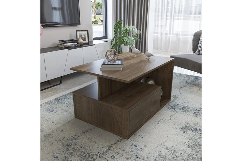 Bulvari Soffbord 90 cm - Valnöt - Möbler - Vardagsrum - Soffbord & vardagsrumsbord - Soffbord