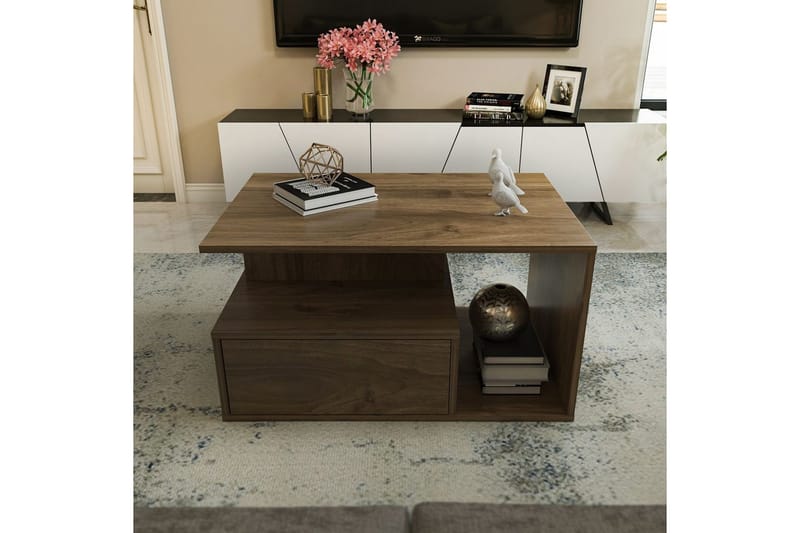 Bulvari Soffbord 90 cm - Valnöt - Möbler - Vardagsrum - Soffbord & vardagsrumsbord - Soffbord