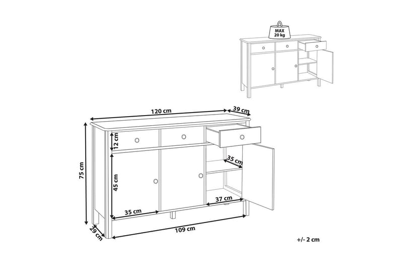 Byrå Olate - Möbler - Vardagsrum - Soffbord & vardagsrumsbord - Brickbord