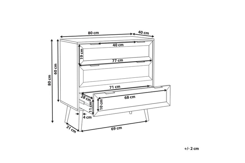 Byrå Opoco med 3 lådor - Förvaring - Förvaringsmöbler - Byrå