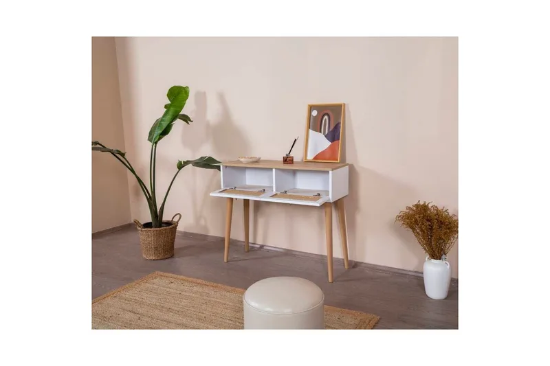 Byrå Terra Vit / Ek - Vit/Ljusfärgat trä - Möbler - Vardagsrum - Soffbord & vardagsrumsbord - Brickbord