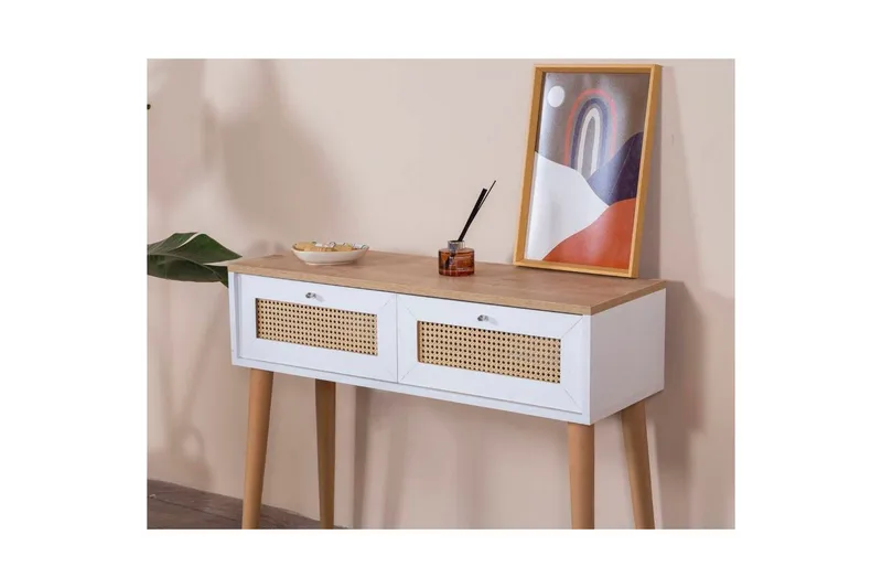 Byrå Terra Vit / Ek - Vit/Ljusfärgat trä - Möbler - Vardagsrum - Soffbord & vardagsrumsbord - Brickbord