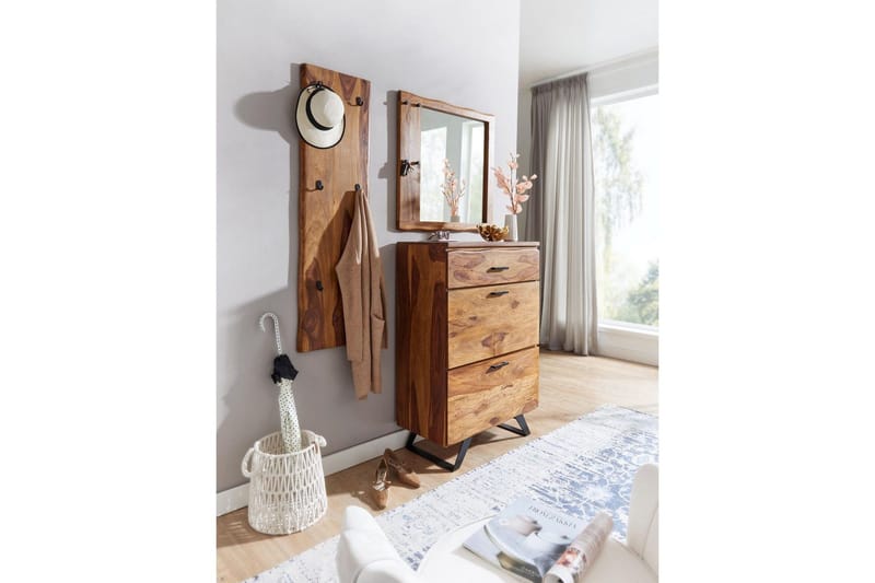 Byrå Wohnling Massivt trä med 5 lådor träd kant lantligt hus - Förvaring - Förvaringsmöbler - Byrå