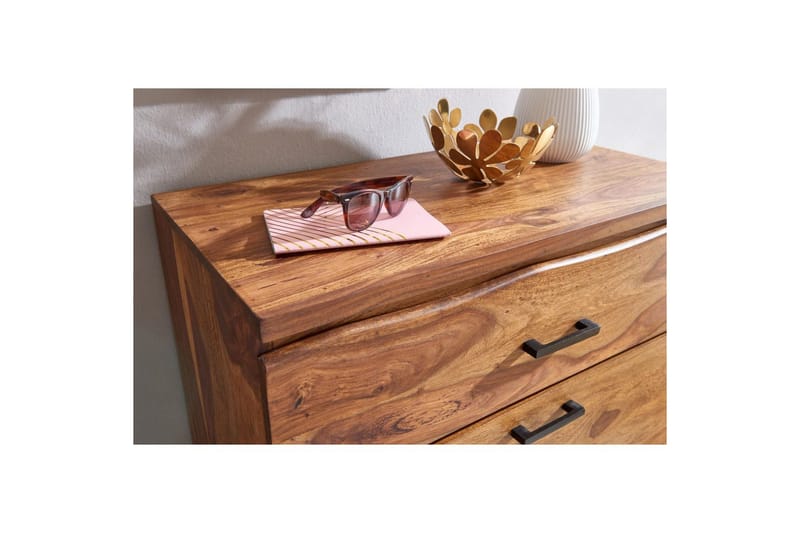 Byrå Wohnling Massivt trä med 5 lådor träd kant lantligt hus - Förvaring - Förvaringsmöbler - Byrå