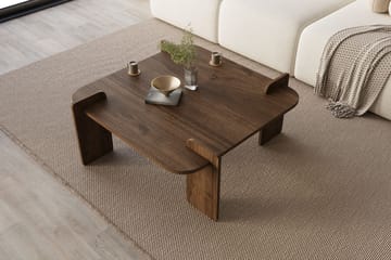 Campwell Soffbord 90 cm Kvadratisk - Valnöt - Möbler - Vardagsrum - Soffbord & vardagsrumsbord - Soffbord