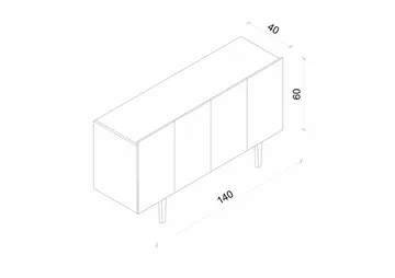 Capella Konsolbord 140x60x40 cm - Vit - Möbler - Vardagsrum - Soffbord & vardagsrumsbord - Avlastningsbord & konsolbord