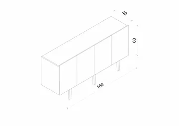 Capella Konsolbord 160x60x40 cm - Sandsten - Möbler - Vardagsrum - Soffbord & vardagsrumsbord - Avlastningsbord & konsolbord