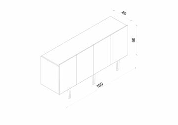 Capella Konsolbord 160x60x40 cm - Svart - Möbler - Vardagsrum - Soffbord & vardagsrumsbord - Avlastningsbord & konsolbord