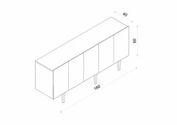Capella Konsolbord 180x60x40 cm - Vit - Möbler - Vardagsrum - Soffbord & vardagsrumsbord - Avlastningsbord & konsolbord