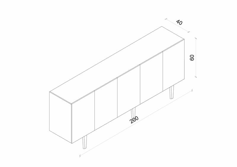 Capella Konsolbord 200x60x40 cm - Grå - Möbler - Vardagsrum - Soffbord & vardagsrumsbord - Avlastningsbord & konsolbord