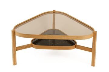 Capella Soffbord 95x48x95 cm - Ek och svart marmor - Möbler - Vardagsrum - Soffbord & vardagsrumsbord - Soffbord