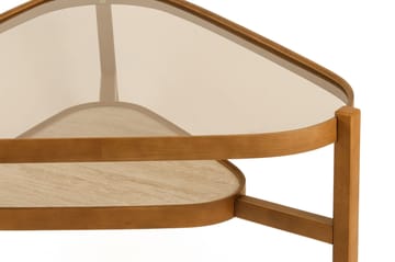 Capella Soffbord 95x48x95 cm - Valnöt och travertin - Möbler - Vardagsrum - Soffbord & vardagsrumsbord - Soffbord