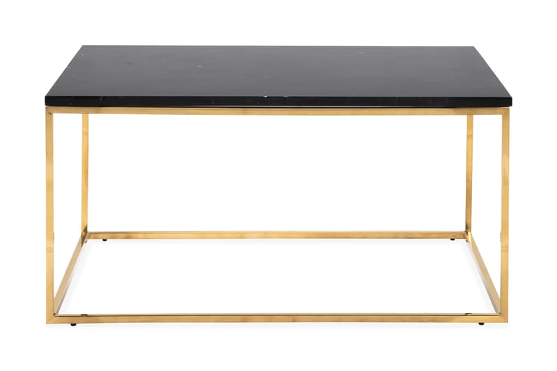CARRIE Soffbord 90 cm Marmor/Svart/Mässing - Bord - Soffbord