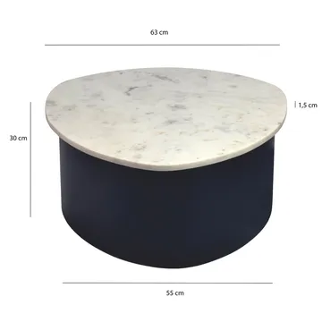 Cedrik Soffbord med marmorskiva - vit / svart - Möbler - Vardagsrum - Soffbord & vardagsrumsbord - Soffbord