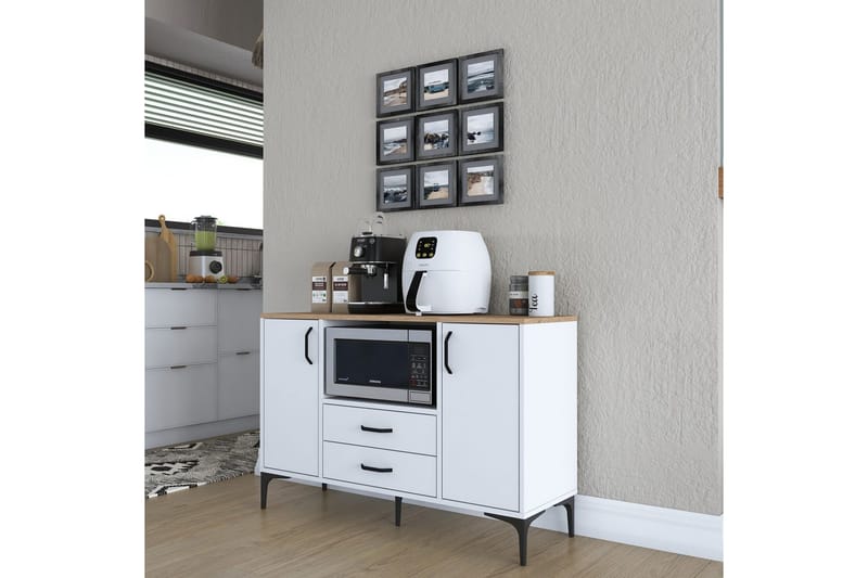 Cerreta Konsollbord 120 cm - Mediumfärgat trä/Vit - Möbler - Vardagsrum - Soffbord & vardagsrumsbord - Avlastningsbord & konsolbord