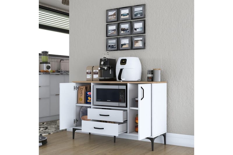Cerreta Konsollbord 120 cm - Mediumfärgat trä/Vit - Möbler - Vardagsrum - Soffbord & vardagsrumsbord - Avlastningsbord & konsolbord
