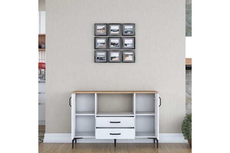 Cerreta Konsollbord 120 cm - Mediumfärgat trä/Vit - Möbler - Vardagsrum - Soffbord & vardagsrumsbord - Avlastningsbord & konsolbord