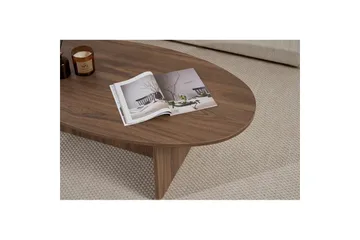 Ceyra Ovalt Soffbord 120 cm i Trä - Brun - Möbler - Vardagsrum - Soffbord & vardagsrumsbord - Soffbord